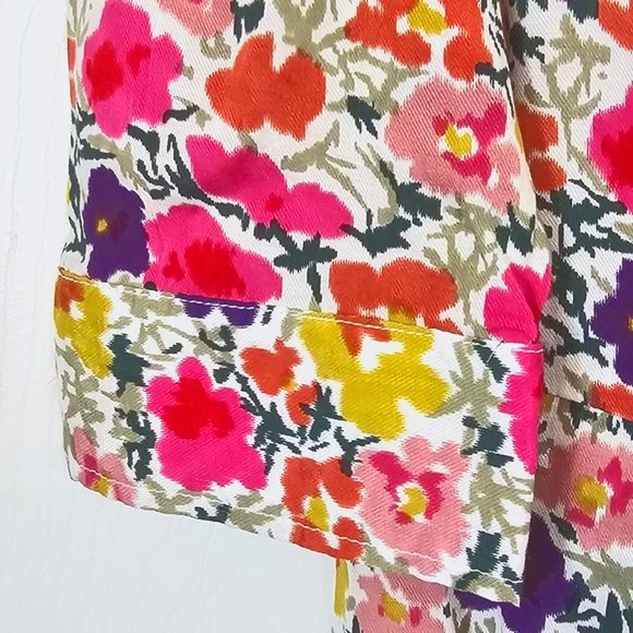 Anthropologie Tulle Womens Floral Faux Wrap Dress Medium Short Spring Easter - Picture 4 of 13